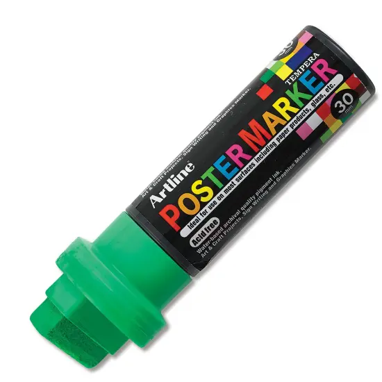 Artline Poster Markers - 30 mm Tip, Fluorescent Green {1}