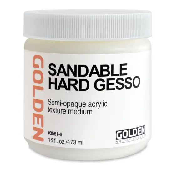 Golden Sandable Hard Gesso - 16 oz jar {2}