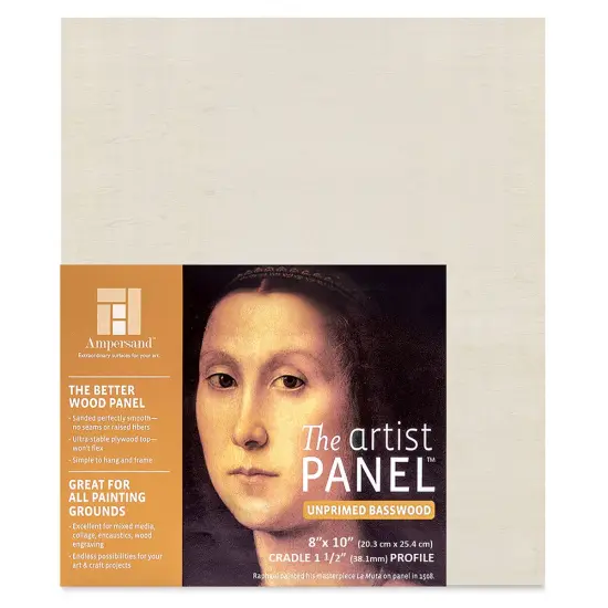 Ampersand Value Series Artist Wood Panel - 8" x 10", 1-1/2" Cradle {1}