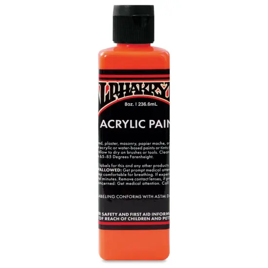 Alpha6 Alphakrylic Acrylic Paint - Electroshock Red, 8 oz {1}