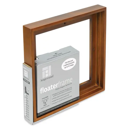 Ampersand Floaterframe - Thin, Walnut, 8" x 8", 7/8" {1}