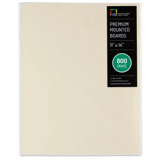 UArt Premium Sanded Pastel Paper Board - 11" x 14", Neutral, 800 Grit {1}