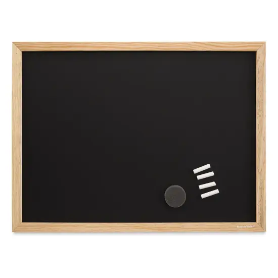 MasterVision Pine Wood Frame Chalkboard - 18" x 24" {1}