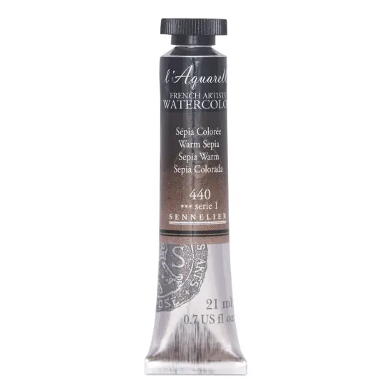 Sennelier French Artists' Watercolor - Warm Sepia, 21 ml Tube {1}