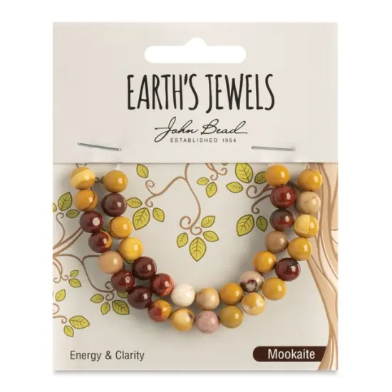 Earth's Jewels Semi-Precious 6mm Mookaite Jasper Natural Round Beads {1}