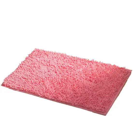 Kitcheniva Luxury Chenille Non Slip Bathroom Rugs Pink {1}