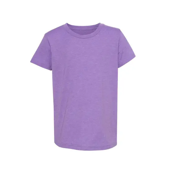 BELLA + CANVAS&reg; Youth CVC Jersey Crew Neck Tee - 3001YCVC Heather team purple {1}