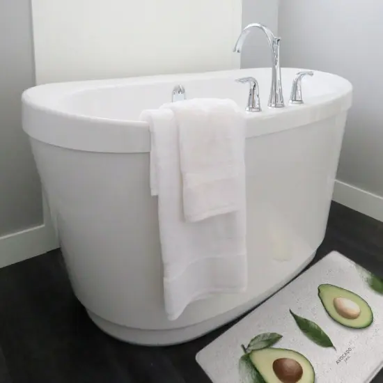 Double-Sided Two Designs Herringbone and Avocado Kitchen Anti-Fatigue Waterproof Kitchen Mat, Extra Small {2}