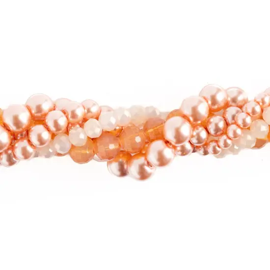 Crystal Lane DIY Pincushion Protea Twisted Glass & Pearls Beads, 5 Strands {1}