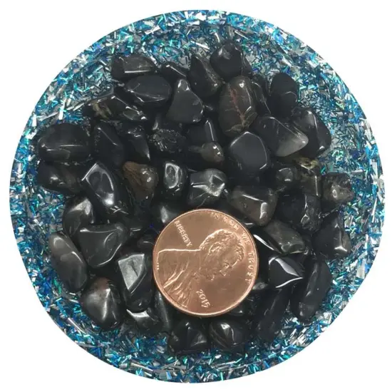 Black Onyx Mini Crystal Chips &ndash; Size 2 {2}