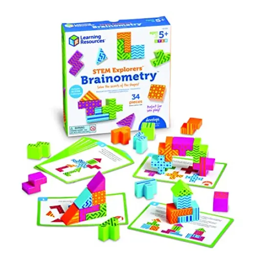STEM Explorers Brainometry - 34 Pieces, Ages 5+ STEM Toys for Kids, Brain Teaser Toys and Games, Kindergarten Games {2}