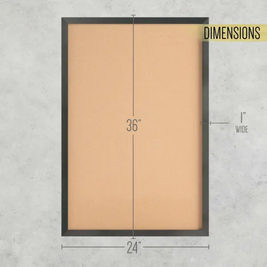 HBCY Creations Wall Mount Cork Board - Wooden Push Pins - Solid Pine Wood Frame - For Kitchen, Classrooms, Restaurant Menus and More! {3}