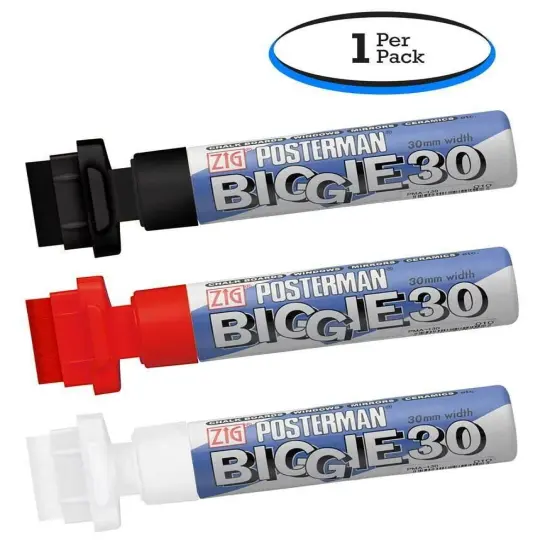 Windshield Paint Markers (ZIG Biggie 30mm Tip) White {2}