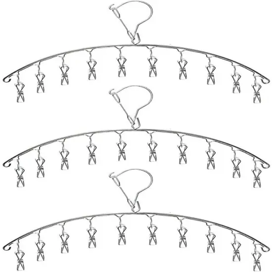 Kitcheniva Stainless Steel Laundry Drying Rack With 10 Clips {2}