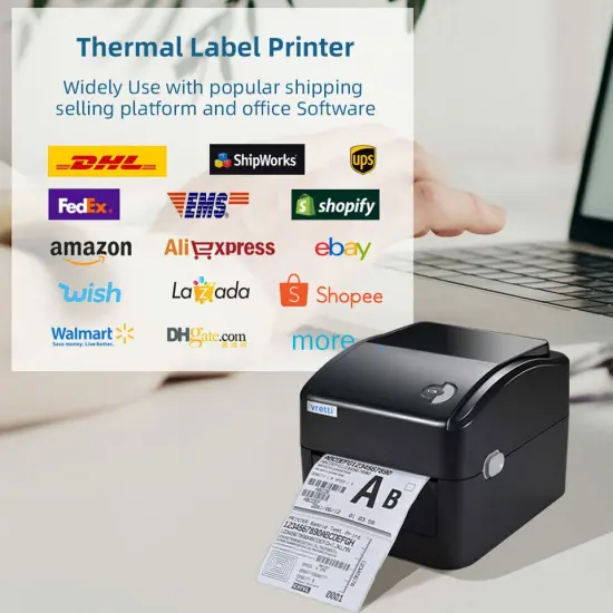 Bluetooth Thermal Shipping Label Printer. {3}