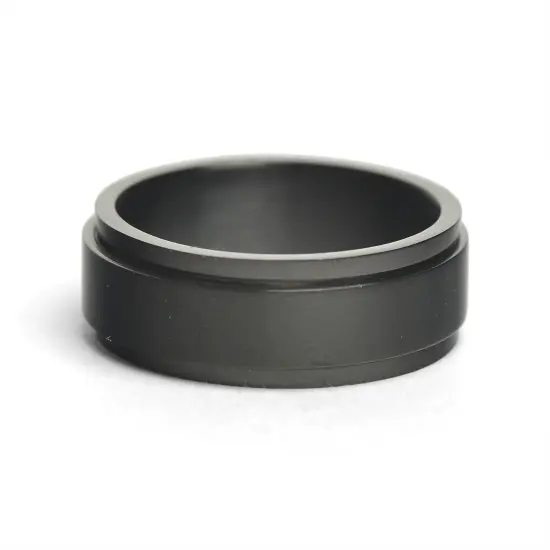 Black Enamel Stainless Steel Spinner Center Ring {3}