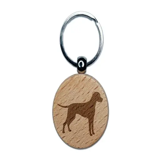 Dalmatian Dog Solid Engraved Wood Round Keychain Tag Charm {1}