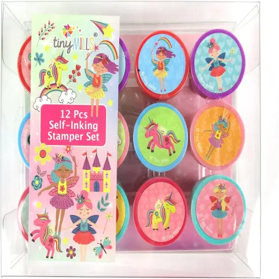 TINYMILLS 12 Pcs Magical Fairies Garden Fairies Stamp Kit {1}