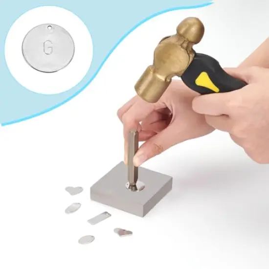 304 Stainless Steel Stamping Charms 60 Pieces Stamping Tag Pendants Stamping Blank Tags 6 Style Stamping Blank Tags Heart Round Metal Tag for Bracelet Necklace Jewelry DIY Craft Gift Making {4}