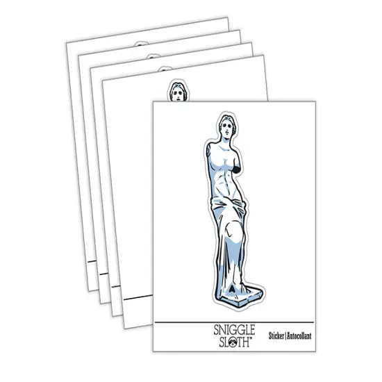 Greek Statue Venus de Milo Waterproof Vinyl Phone Tablet Laptop Water Bottle Sticker Set - 5 Pack {1}