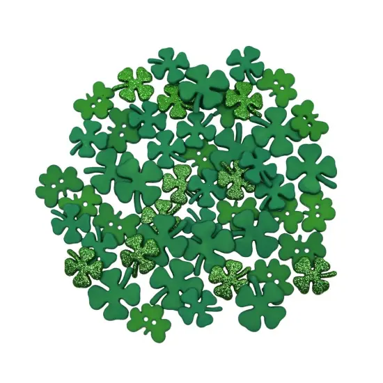 Buttons Galore Shamrock Button Super Value Pack for DIY Craft and Sewing Projects {1}