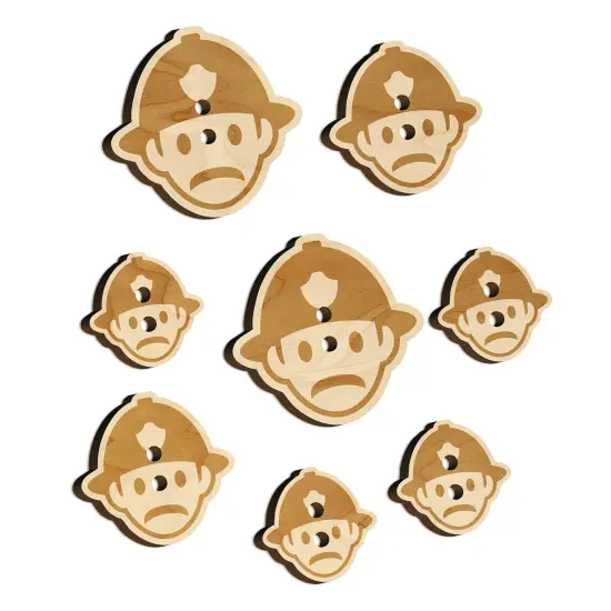 Occupation Firefighter Fire Man Icon Wood Buttons for Sewing Knitting Crochet DIY Craft {7}