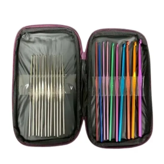 Kitcheniva Aluminum Crochet Hooks Needles Knit 22 Pcs {1}
