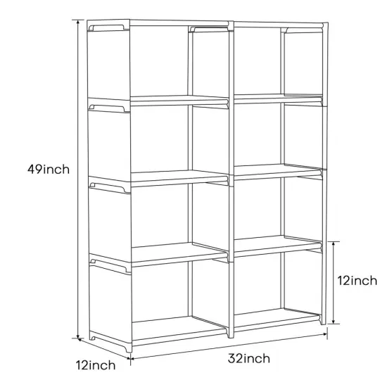 Kitcheniva Bookshelf Cube Storage Organizer DIY Bookcase Gray {6}