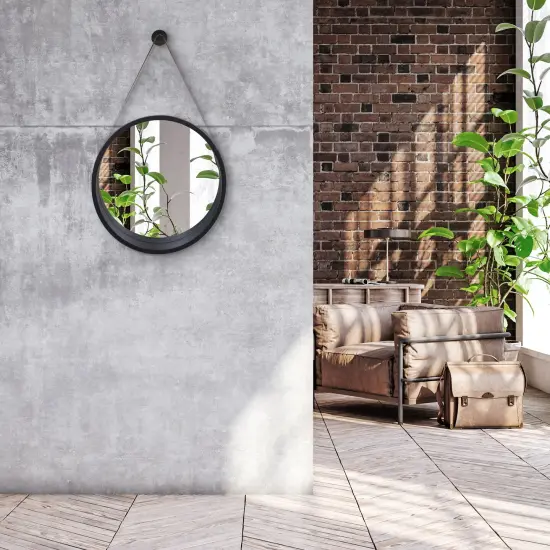 Americanflat Round Mirror - Hanging Mirror for Wall - Circle Mirror for Bathroom, Bedroom, Entryway, Living Room - Large Mirror for Wall Decor {8}