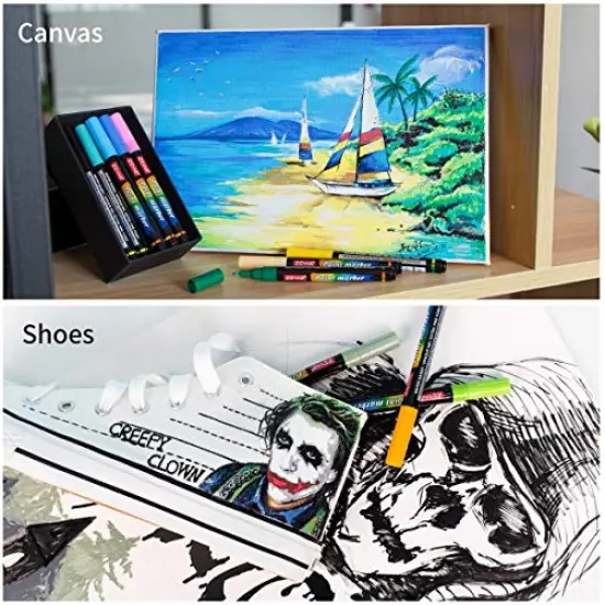 Premium Acrylic Paint Pen, Water Based, Extra Fine Point, 18 Colors, Odorless, Acid Free and Safe, Opaque Ink, Environmental Friendly, AP Certified {4}