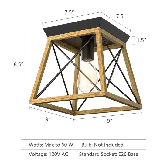 Farmhouse Vintage Ceiling Lights with E26 Blub Socket for Hallway Dining Room {4}