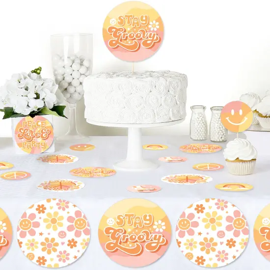 Big Dot of Happiness Stay Groovy - Boho Hippie Party Giant Circle Confetti - Party Decorations - Large Confetti 27 Count {5}