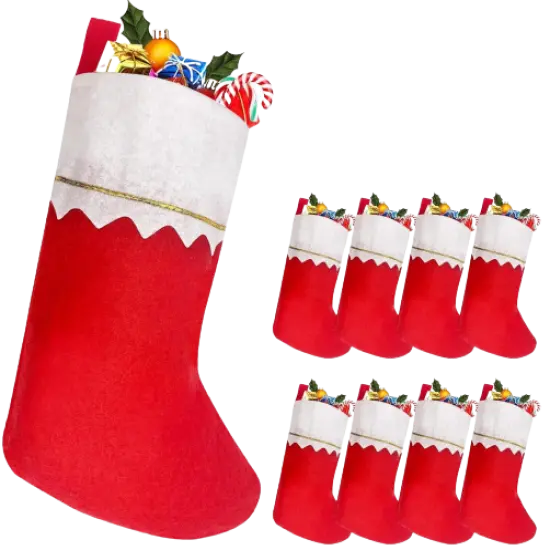 Kitcheniva 14" Red Felt Christmas Stockings {2}