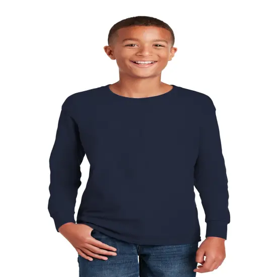 Gildan&reg; Heavy Cotton Youth Long Sleeve T-Shirt Black {4}