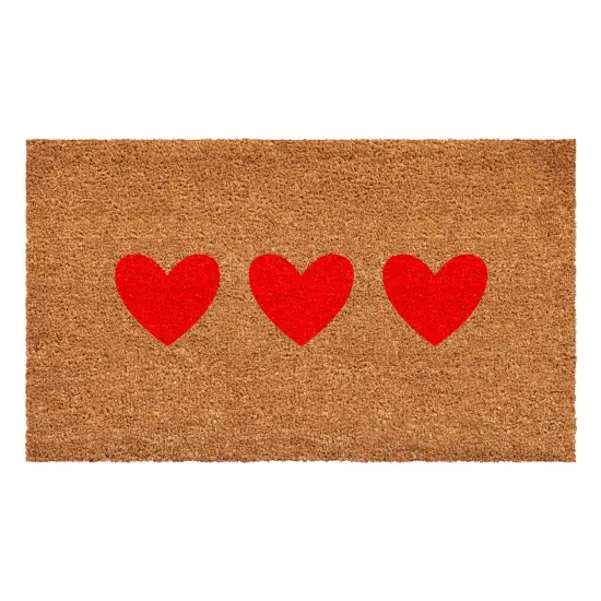 Calloway Mills Red Trio Hearts Doormat {3}