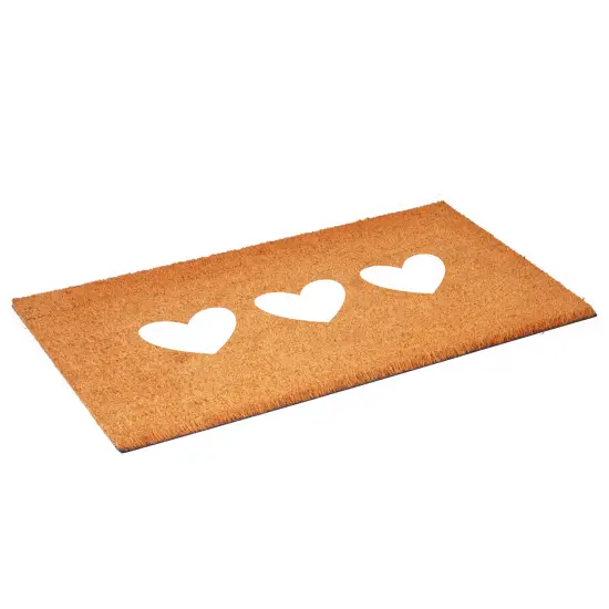 Calloway Mills White Trio Hearts Doormat {4}