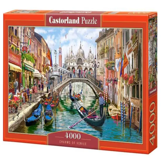 4000 Piece Jigsaw Puzzle, Charms of Venice, Italy Puzzle, Gondola Puzzle, European Puzzle, Adult Puzzles, Castorland C-400287-2 {1}