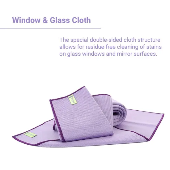 Window & Glass Cloth, Double-sided, Residue-free, Easy to clean (3sets) {2}