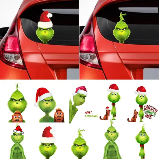 Kitcheniva Christmas Grinch Car Window Sticker Decoration Assorted Designs {1}