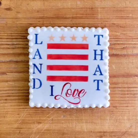 Land That I Love Cookie & Craft Stencil | CM207 by Designer Stencils | Cookie Decorating Tools | {2}