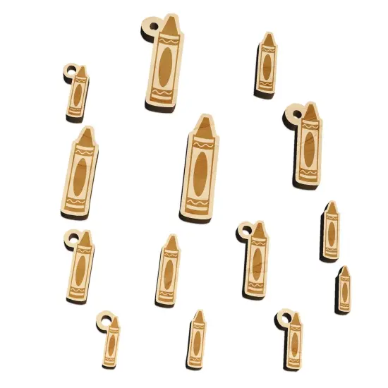 Coloring Crayon Mini Wood Shape Charms Jewelry DIY Craft {7}