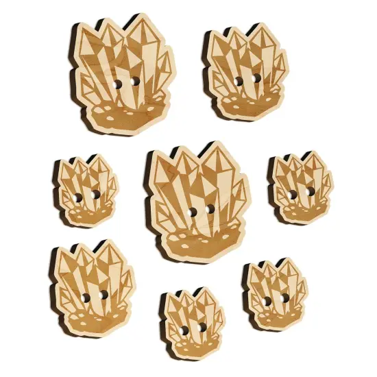 Crystal Geode Wood Buttons for Sewing Knitting Crochet DIY Craft {7}