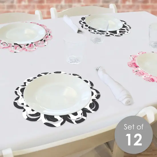 Big Dot of Happiness Rodeo Cowgirl - Pink Western Party Round Table Decorations - Paper Chargers - Place Setting For 12 {3}