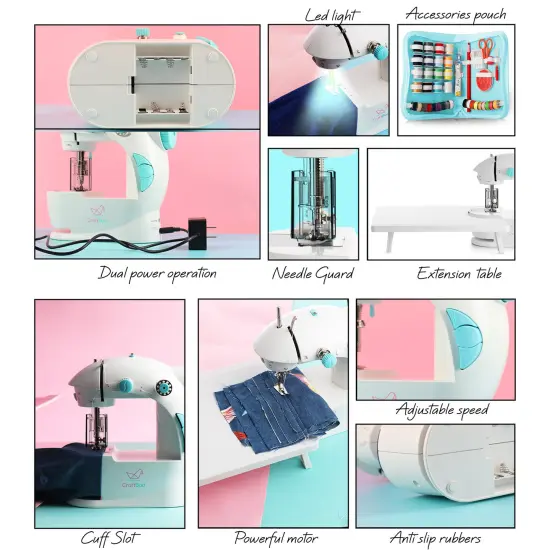 CraftBud Mini Sewing Machine Kit {4}