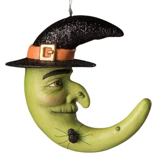 Moon Witch Ornament 4.25" {1}