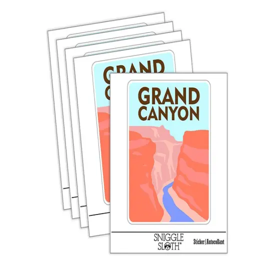 Destination Grand Canyon National Park Waterproof Vinyl Phone Tablet Laptop Water Bottle Sticker Set - 5 Pack {2}