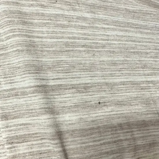 Beige Stripe Rayon French Terry Knit {1}