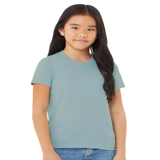 BELLA + CANVAS&reg; Youth CVC Jersey Crew Neck Tee - 3001YCVC Heather stone {4}