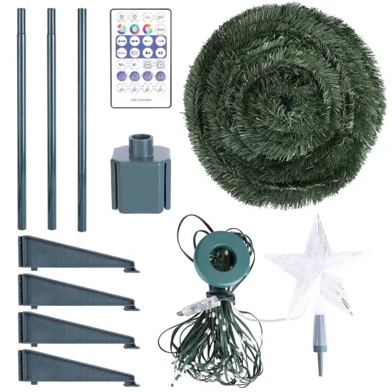 1.5 Collapsible LED Christmas Tree Remote & App Control Waterproof {3}