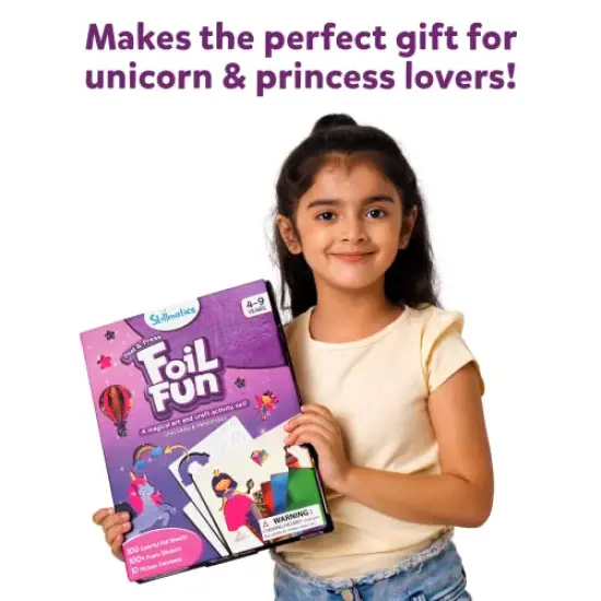 Foil Fun Unicorns & Princesses, No Mess Art for Kids, Craft Kits & Supplies, DIY Creative Activity, Gifts for Girls & Boys Ages 4, 5, 6, 7, 8, 9, Travel Toys {3}